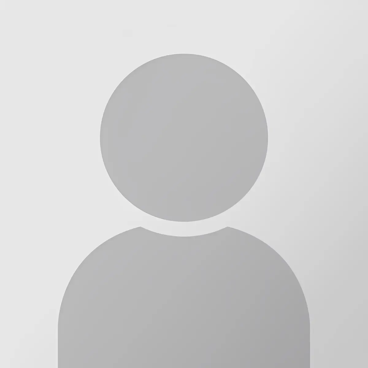 Default profile picture icon, gray silhouette.